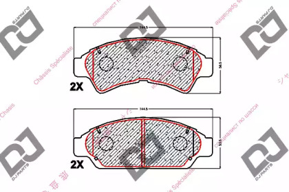 Комплект тормозных колодок DJ PARTS BP1570